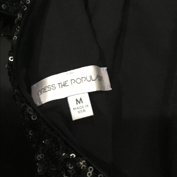 Dress the Population Black Sequin Midi Dress - Picture 5 of 6